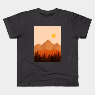 Sunset Mountains Kids T-Shirt